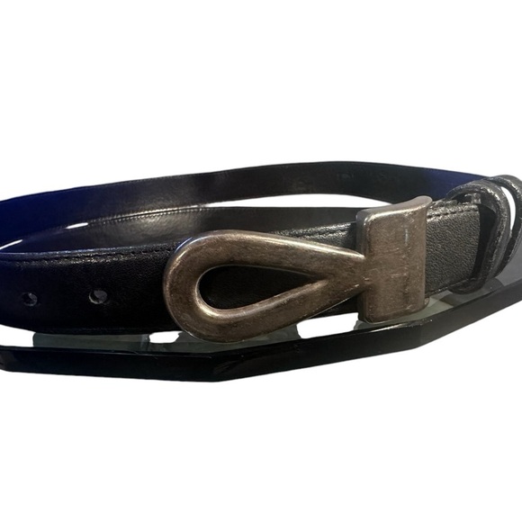 AVIGNON Black Genuine Leather Belt -USA SZ M - Picture 1 of 5